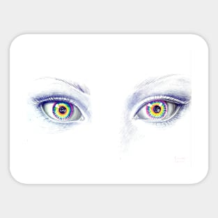 Rainbow eye Sticker